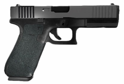 glock pistol with rubber grip